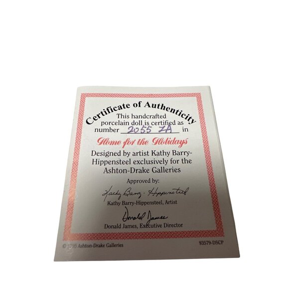 Vintage Handcrafted Porcelain Doll Christmas Claus Home For The Holidays - Picture 5 of 6